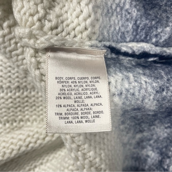 Anthropologie Field Flower Feltwork Wool Alpaca Boxy Sweater L - Picture 6 of 7